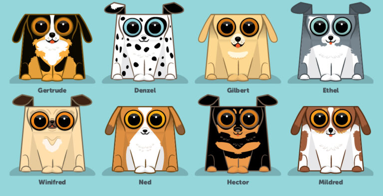 Box Buddies Foldimals Dogs characters