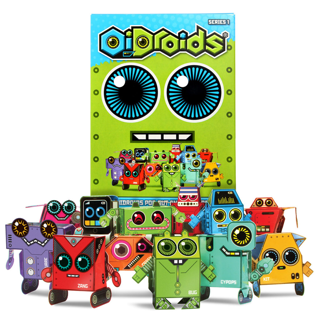 OiDroids pop-out and build robots - final 15 pack